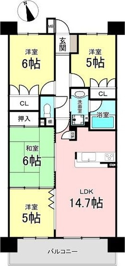 ファミリアーレ赤坪公園の間取り