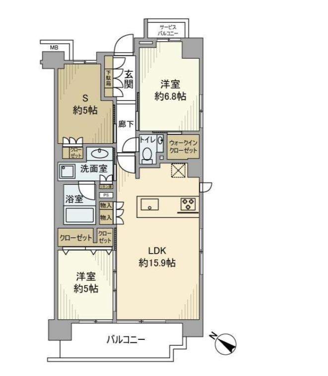 イニシア文京根津の間取り