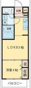 シャトーウイング連坊の間取り