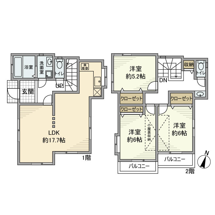 新堀戸建の間取り