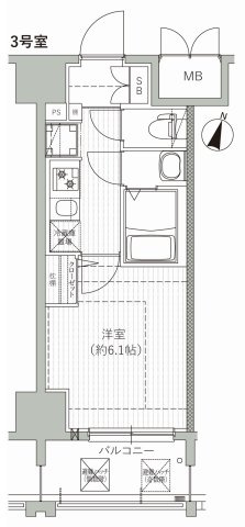 エムブイインプ新大阪の間取り