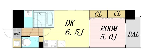 レジディア京町堀　仲介手数料無料の間取り