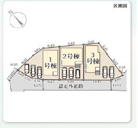 ■■金武町金武－③号棟（全３棟）の区画図