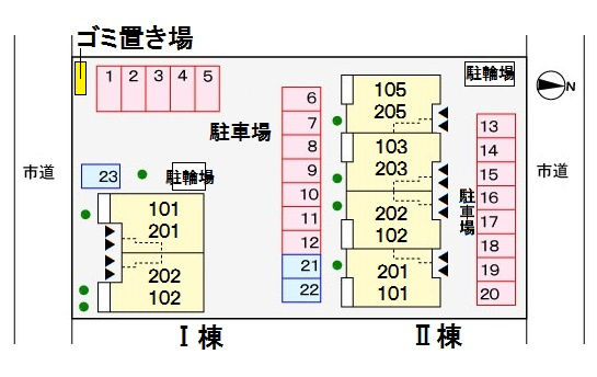 シエロアスル鷹丘 Ⅰの区画図