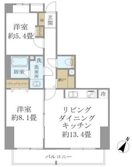 新宿区箪笥町の賃貸マンションの間取り