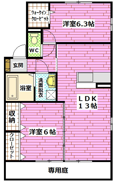 リビングタウン山本B棟の間取り