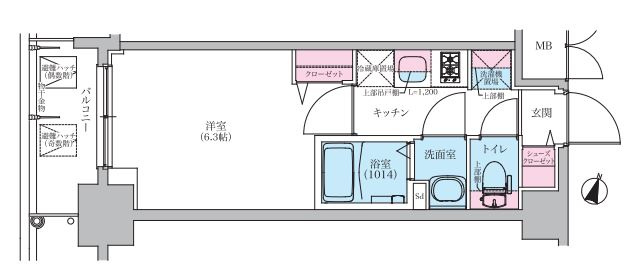 プレサンスブルーム東三国の間取り