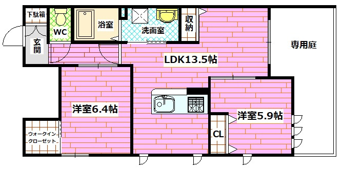 ファンコート船越の間取り