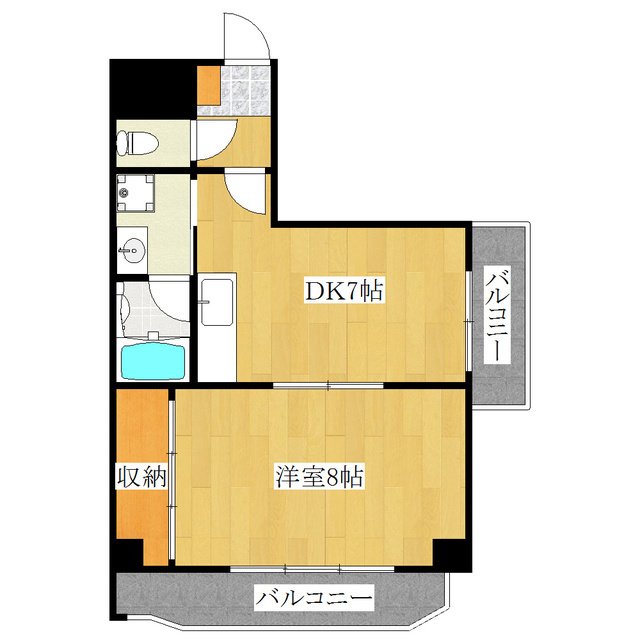 シャルマンの間取り|★充実設備の１ＤＫ★