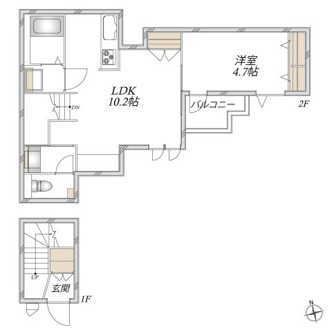 （仮称）宮本町メゾンの間取り