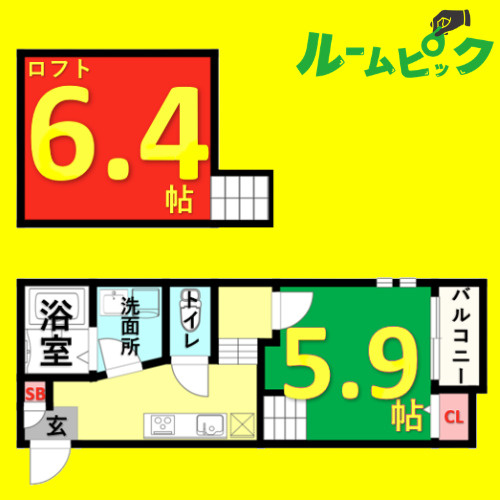 Creo志賀本通　名古屋市賃貸　仲介手数料無料の間取り
