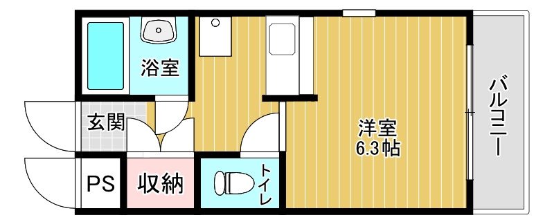 モンテメール学園前の間取り|＊反転