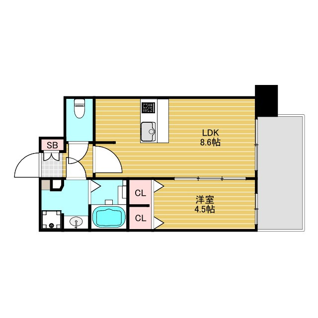エスライズ新大阪フロントの間取り