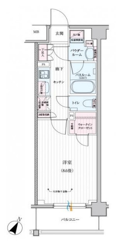 デュオステージ品川西大井の間取り