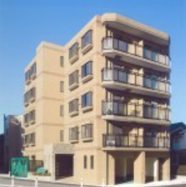 川崎市中原区市ノ坪の賃貸マンションの外観パース