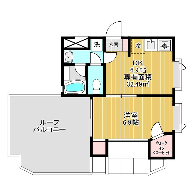 川崎市中原区市ノ坪の賃貸マンションの間取り