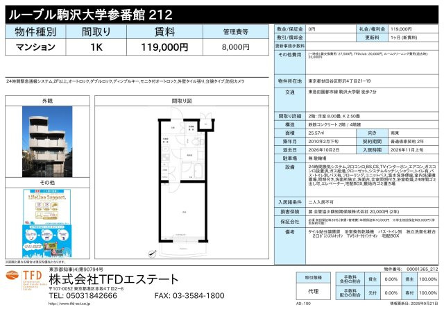 ルーブル駒沢大学参番館 