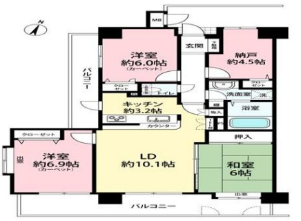 ローヤルシティ清瀬の間取り