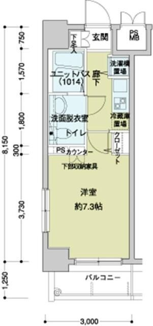 メインステージ八丁堀の間取り|間取りです。