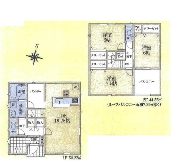 飯能市笠縫第24　新築戸建の間取り