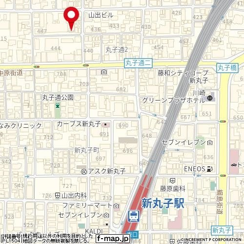ハイタウン新丸子ナンバー2の地図