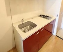 大阪市中央区東高麗橋の賃貸マンションのキッチン