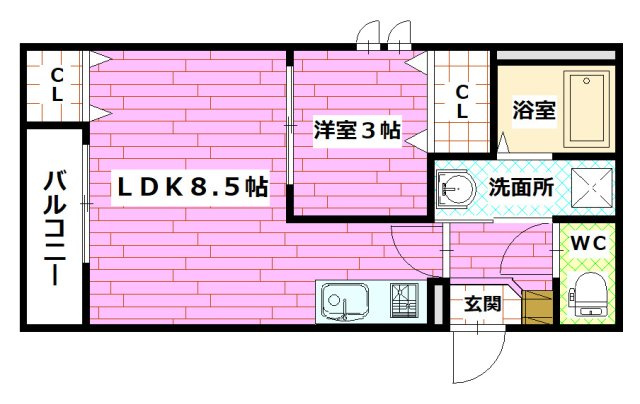 GRANDTIC COZY青崎の間取り