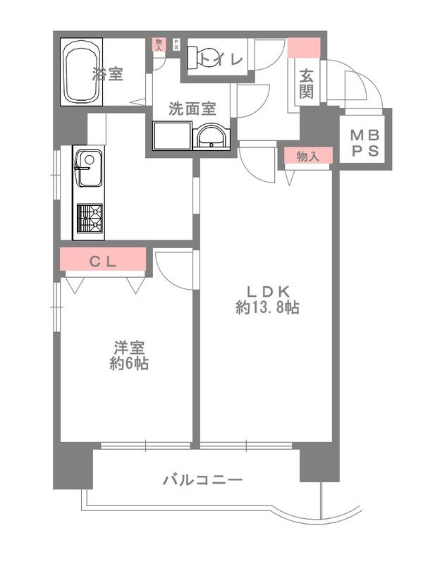 パルシオ三宮フラワーロードの間取り