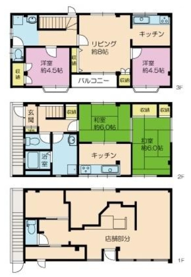 堺市中区福田店舗事務所の間取り