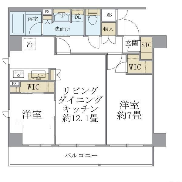 ＣＯＣＯ－ＣＨＩＬＬ　ＫＡＭＥＡＲＩの間取り|間取りです。