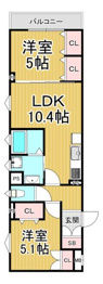 クリエオーレ北伊丹の間取り