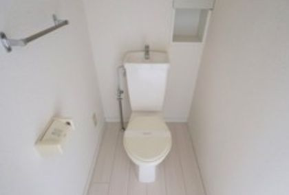 ビレッジハウス潮見タワー１号棟のトイレ|落ち着いた色調のトイレです