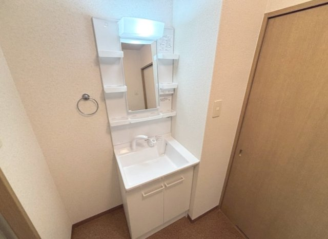 菊池郡菊陽町大字津久礼の賃貸マンションの洗面所|ゆったりとスペースのある洗面所