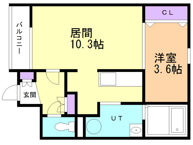 プチメゾン日の出Ｂの間取り