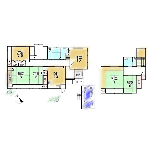 岩倉木野町 中古戸建の間取り
