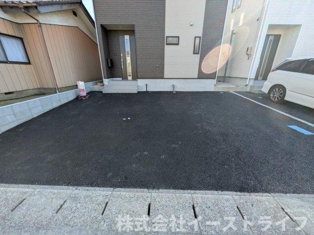 【新築戸建】　いわき市平塩第4　全2棟の駐車場|2号棟写真　カースペースです（2台駐車可能）