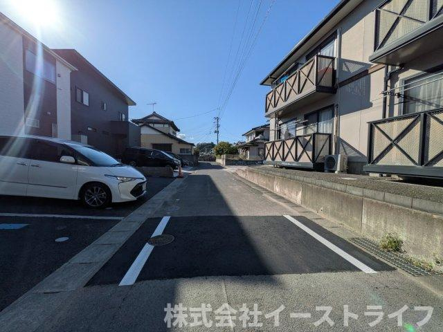 【新築戸建】　いわき市平塩第4　全2棟の前面道路含む現地写真|北側4.50ｍ公道に16.00ｍ接道