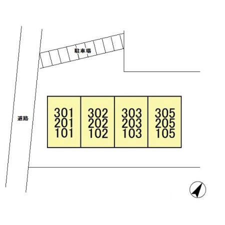 シャトーヤジマ弐号館の区画図