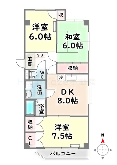 【間取り】 | パパヒルズS【名古屋市賃貸・ペット可】