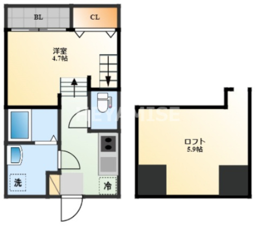  MODERN PALAZZO 戸石BRILLER の間取り