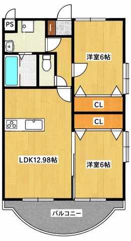 ドミールパレス櫛原の間取り
