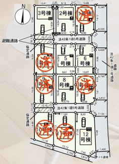 【区画図】 | 二本松市油井新築一戸建て12棟