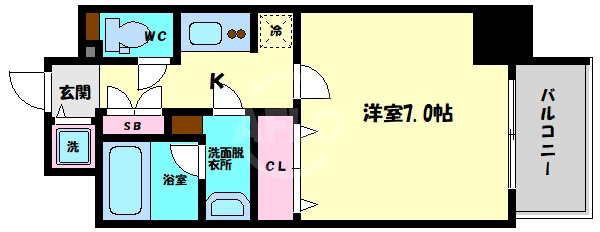 クレビオス天満橋の間取り|クレビオス天満橋　間取り