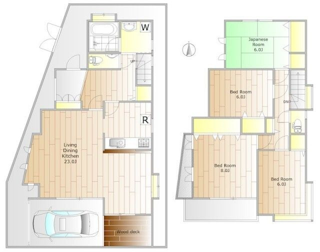 【間取り】 | 北千束2丁目戸建