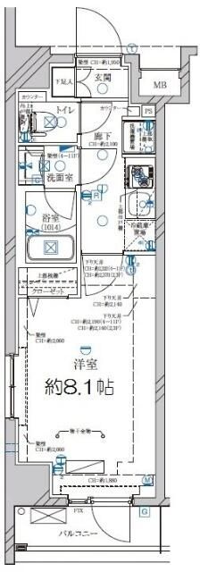 ディアレイシャス武蔵関の間取り
