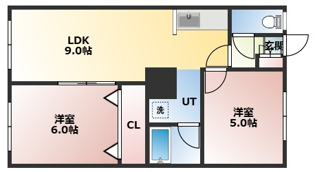 【間取り】 | 【CP対象】ヤマゼンコーポB | 間取りです