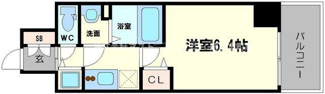 プレサンス天神橋スカイルの間取り