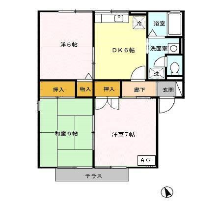 セジュールコートの間取り