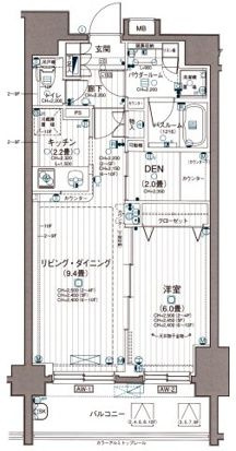 日神パレステージ王子神谷Ⅱの間取り