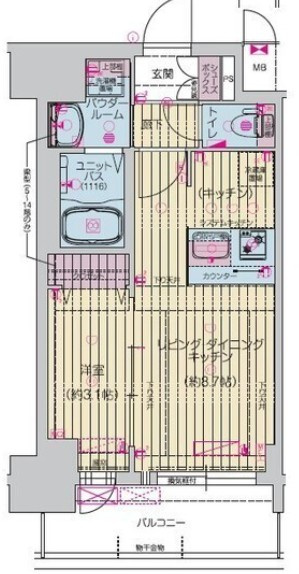 プレサンス桜山駅前アフォードの間取り